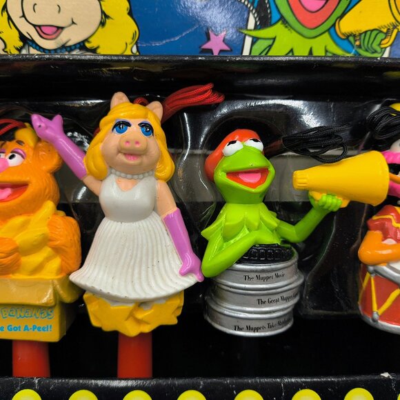 Rare Muppets Personality Pens with Figure Toppers Vintage Set of 6 in box - Picture 3 of 11